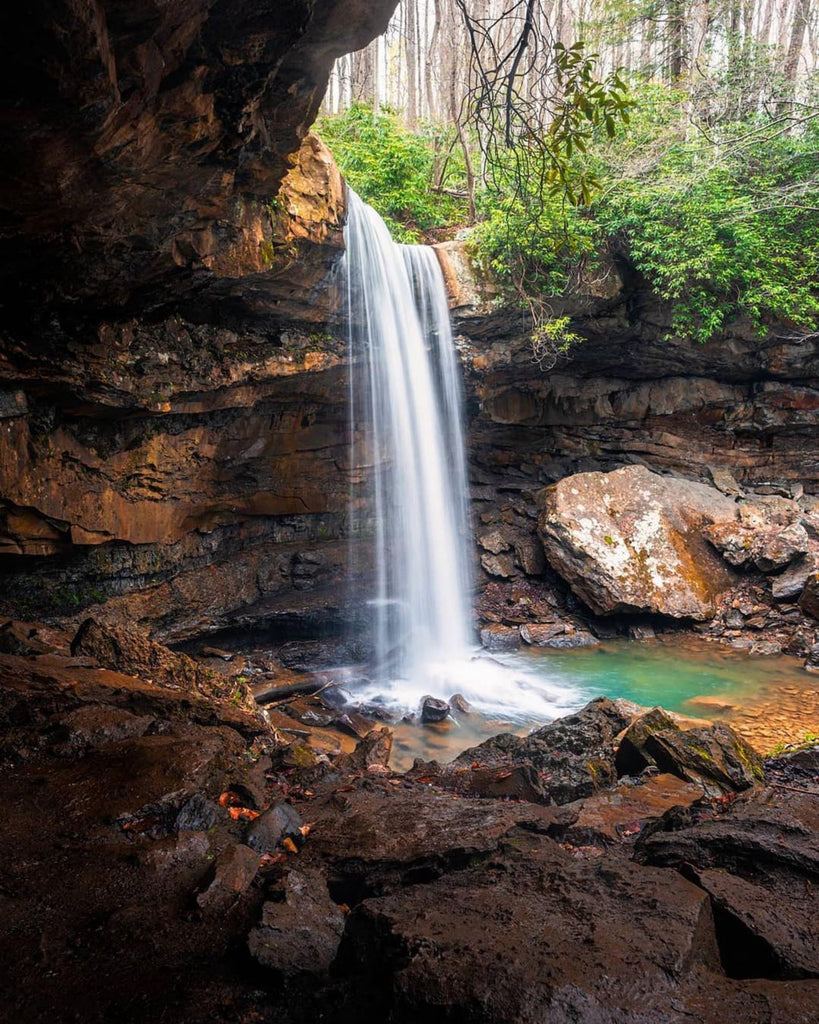 A long Exposure of Cucumber Falls in Ohiopyle State Park