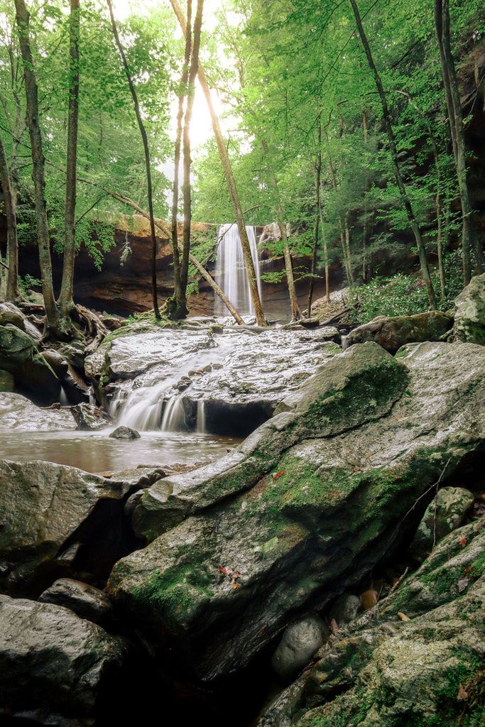 The view from below Cucumber Falls in Ohiopyle State Park